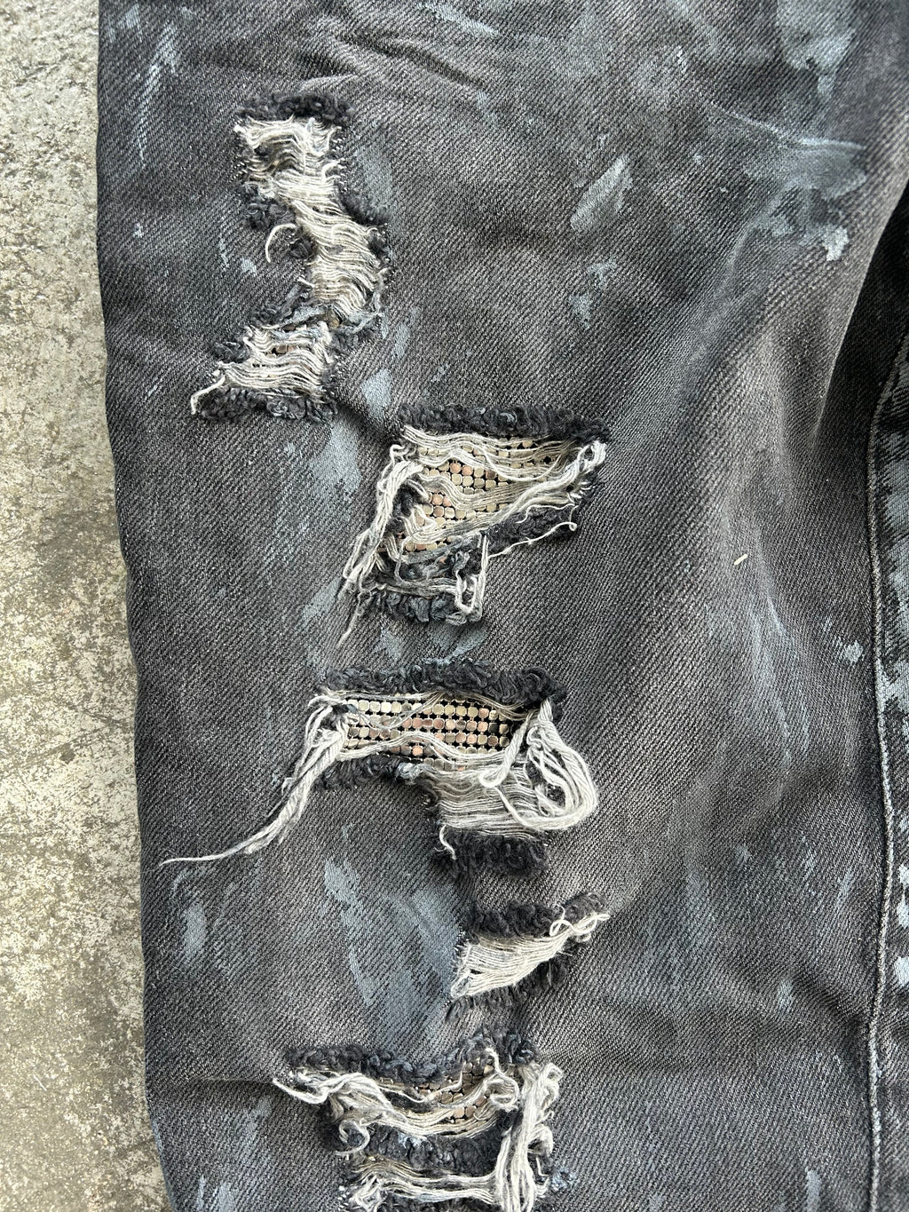 Balmain SS10 Distressed Chainmail Jeans