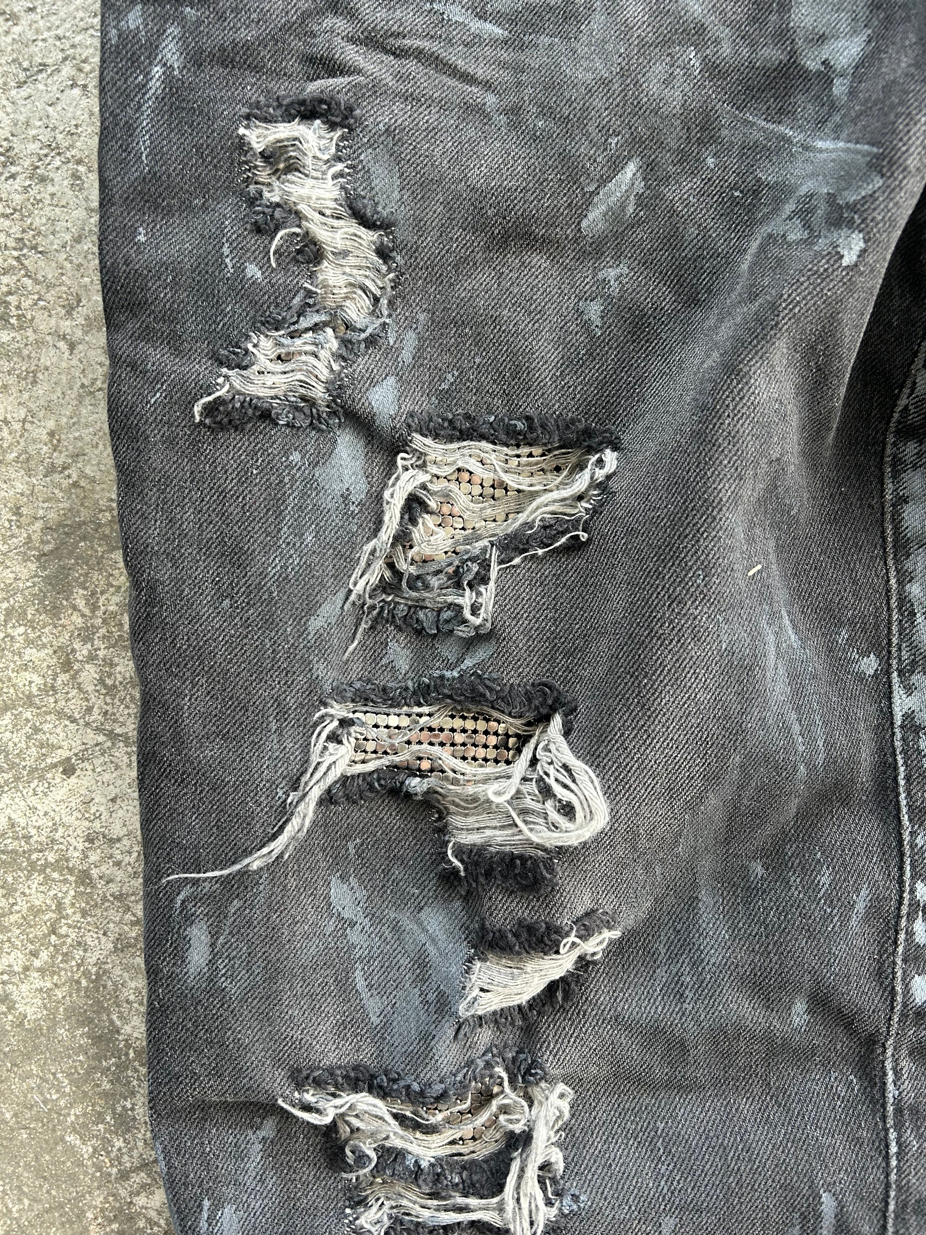Balmain SS10 Distressed Chainmail Jeans