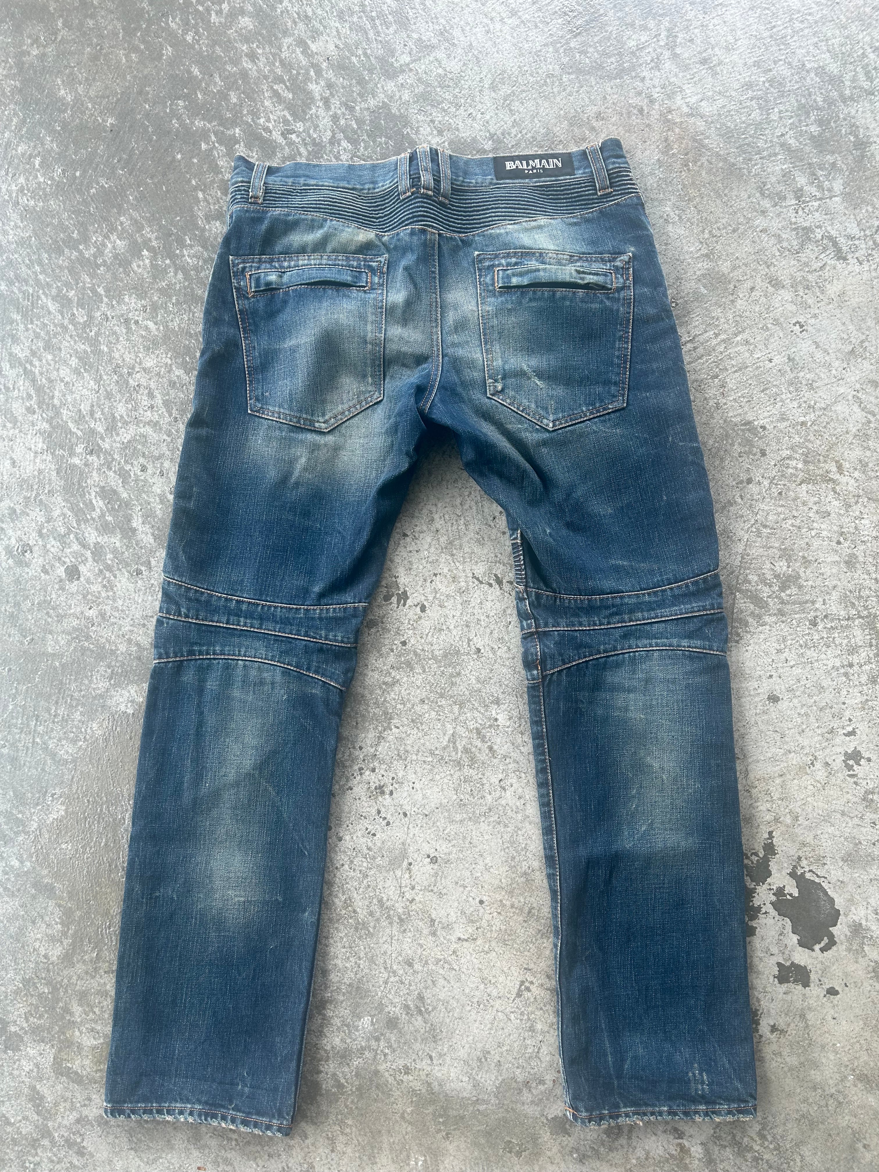 Balmain Homme AW11 Indigo Biker Jeans