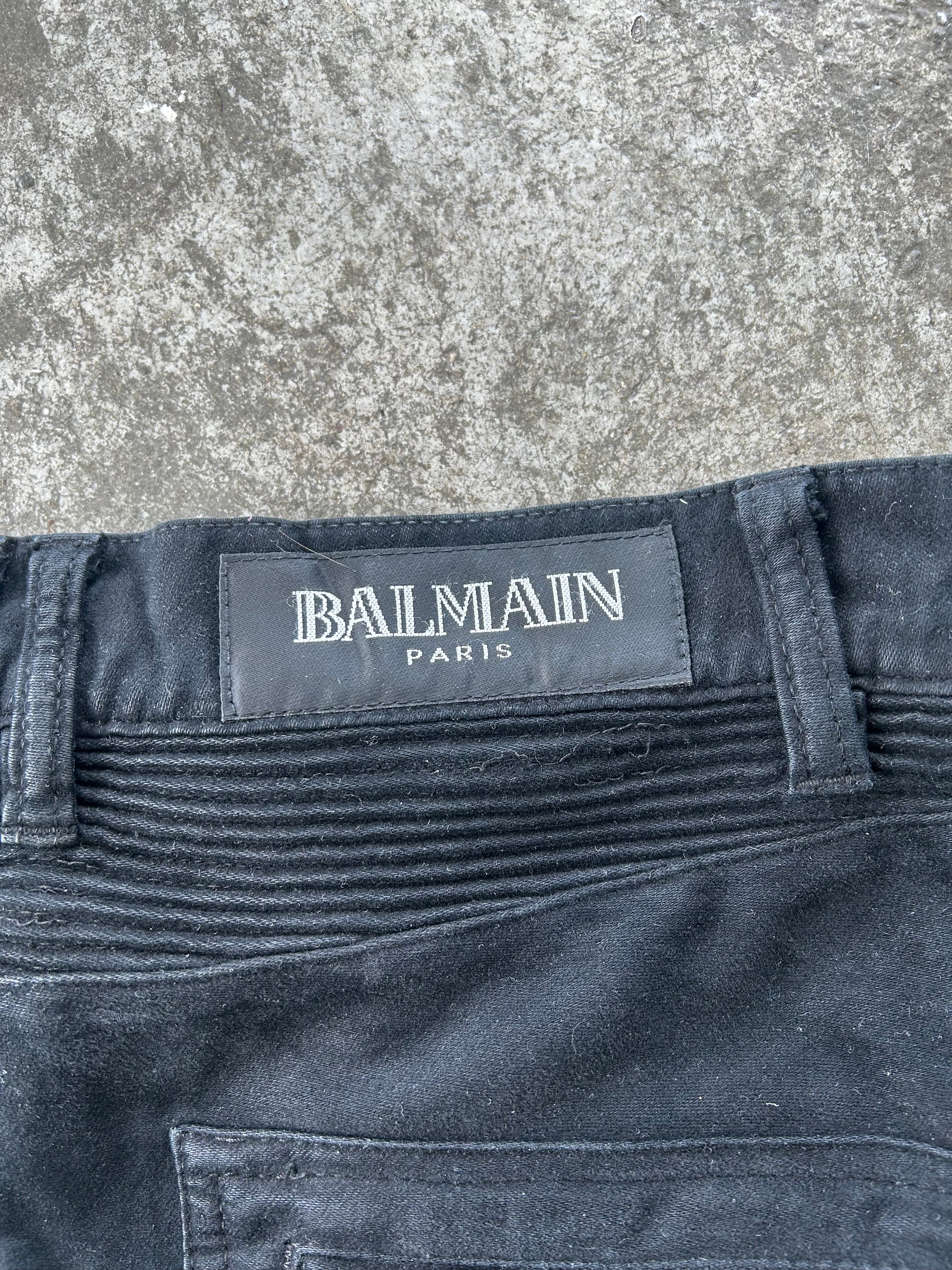 Balmain Homme AW09 Black Biker Jeans