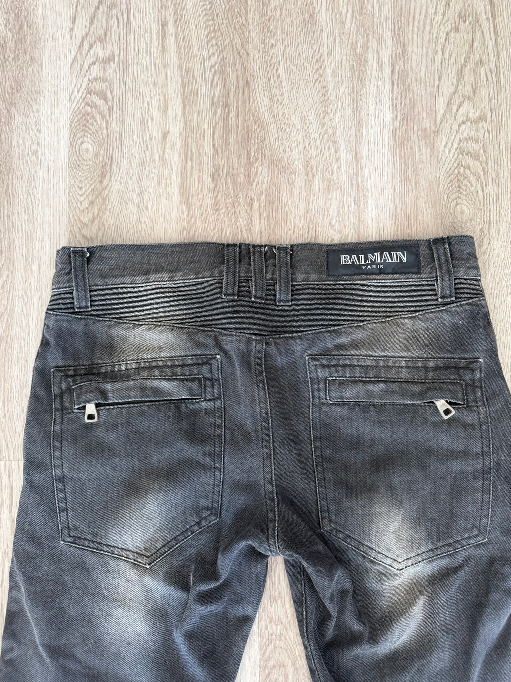 Balmain Homme SS11 Eagle Coin Biker Jeans
