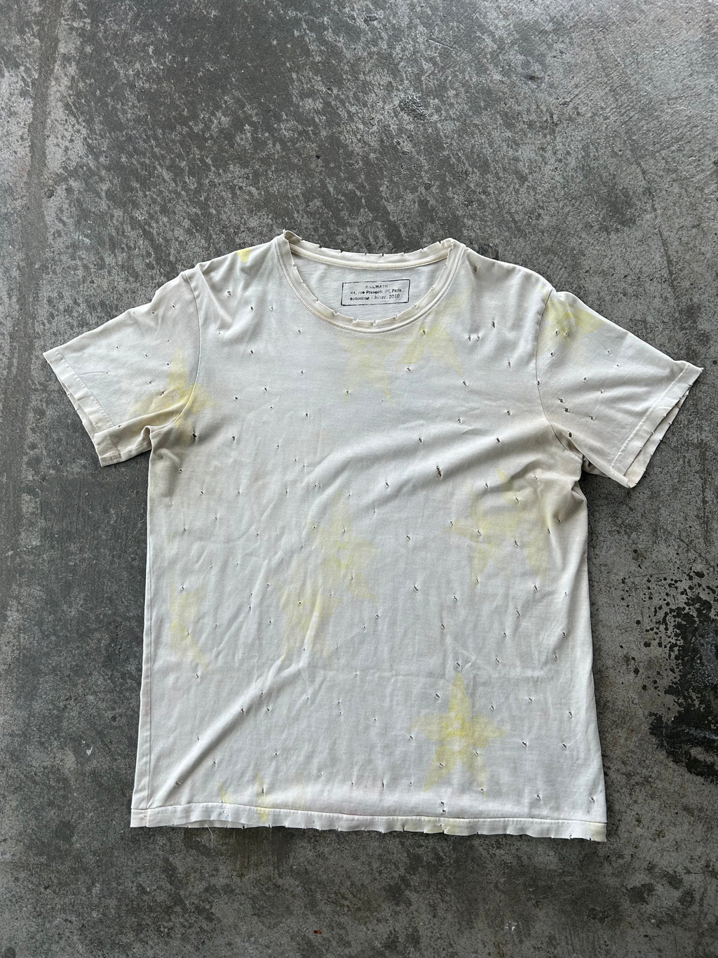 Balmain Homme AW10 Distressed Floral Shirt