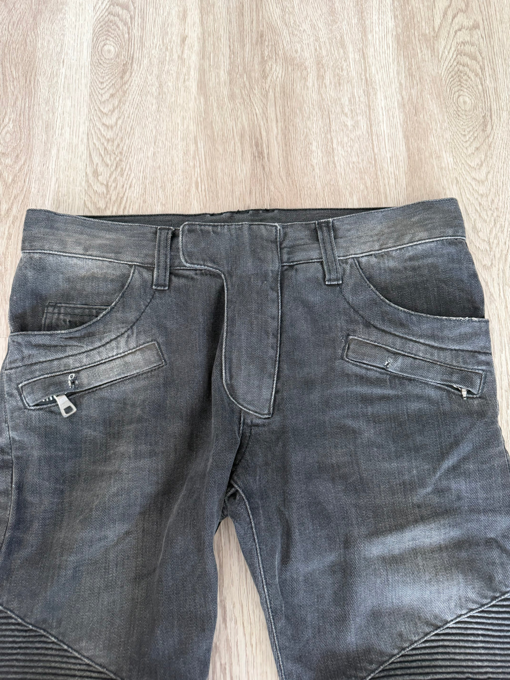 Balmain Homme SS11 Eagle Coin Biker Jeans
