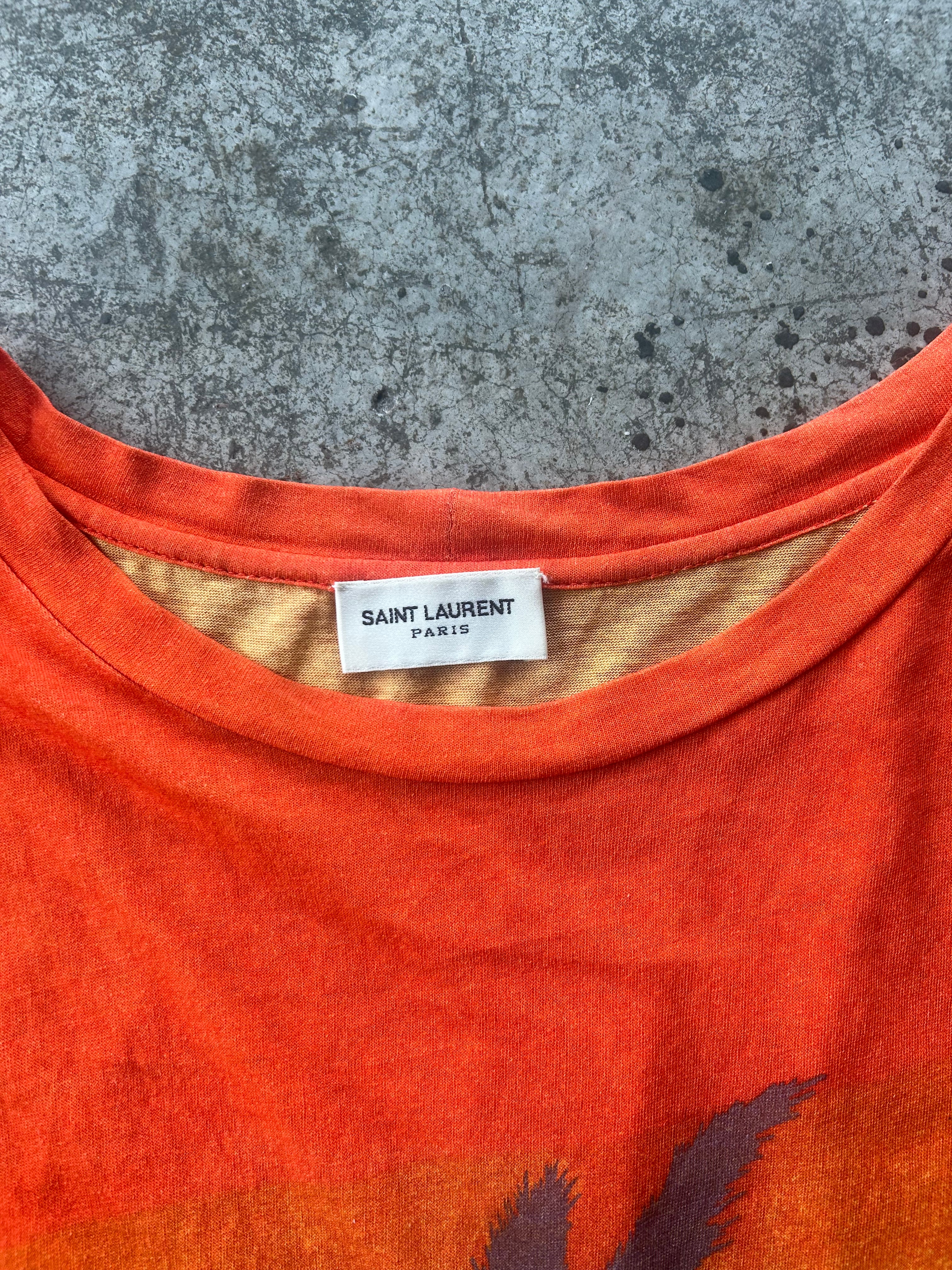 Saint Laurent Paris SS16 ‘ Surf Sounds ’ Palm Tree T Shirt