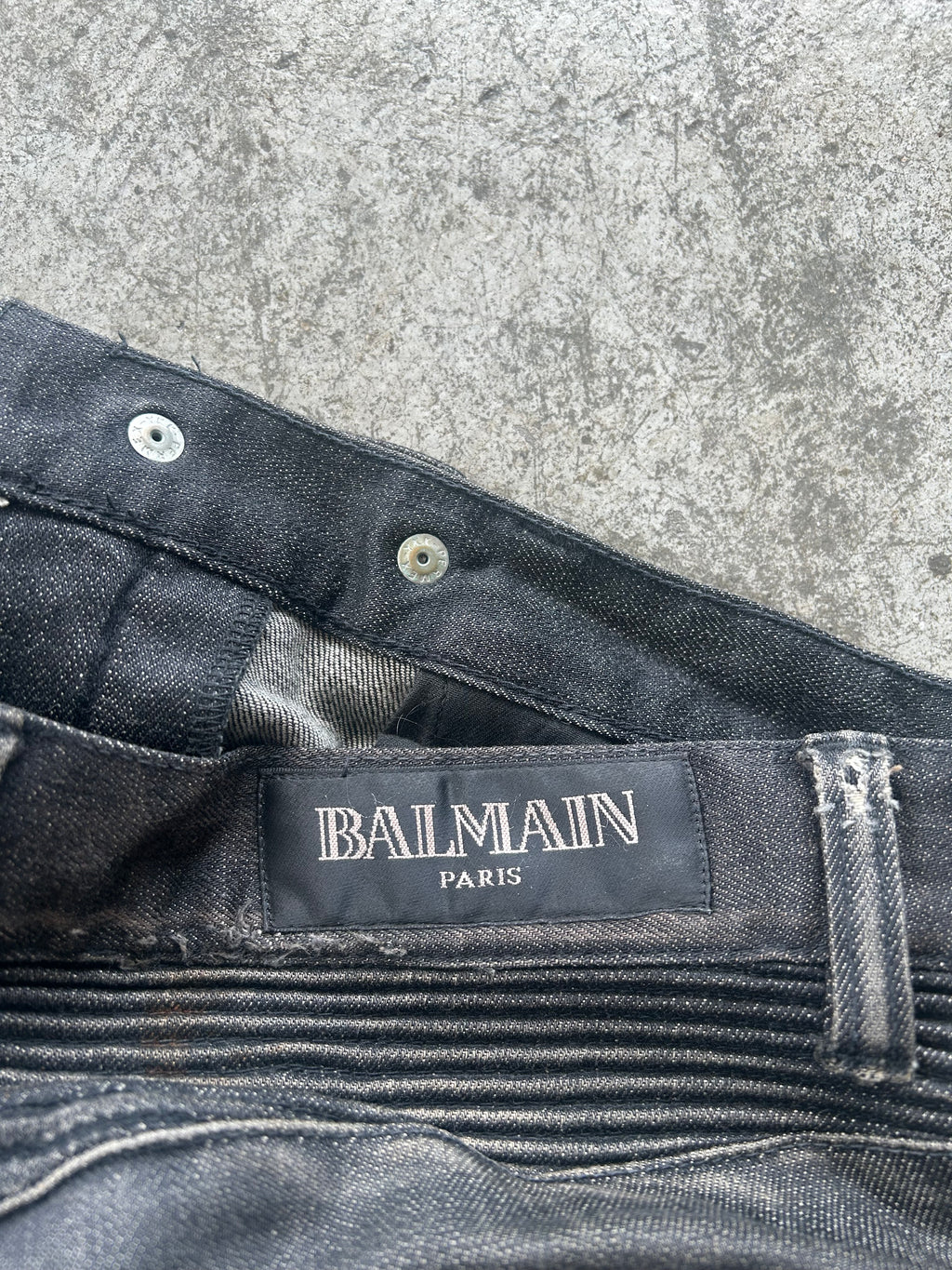 Balmain Homme AW11 Baked Biker Jeans