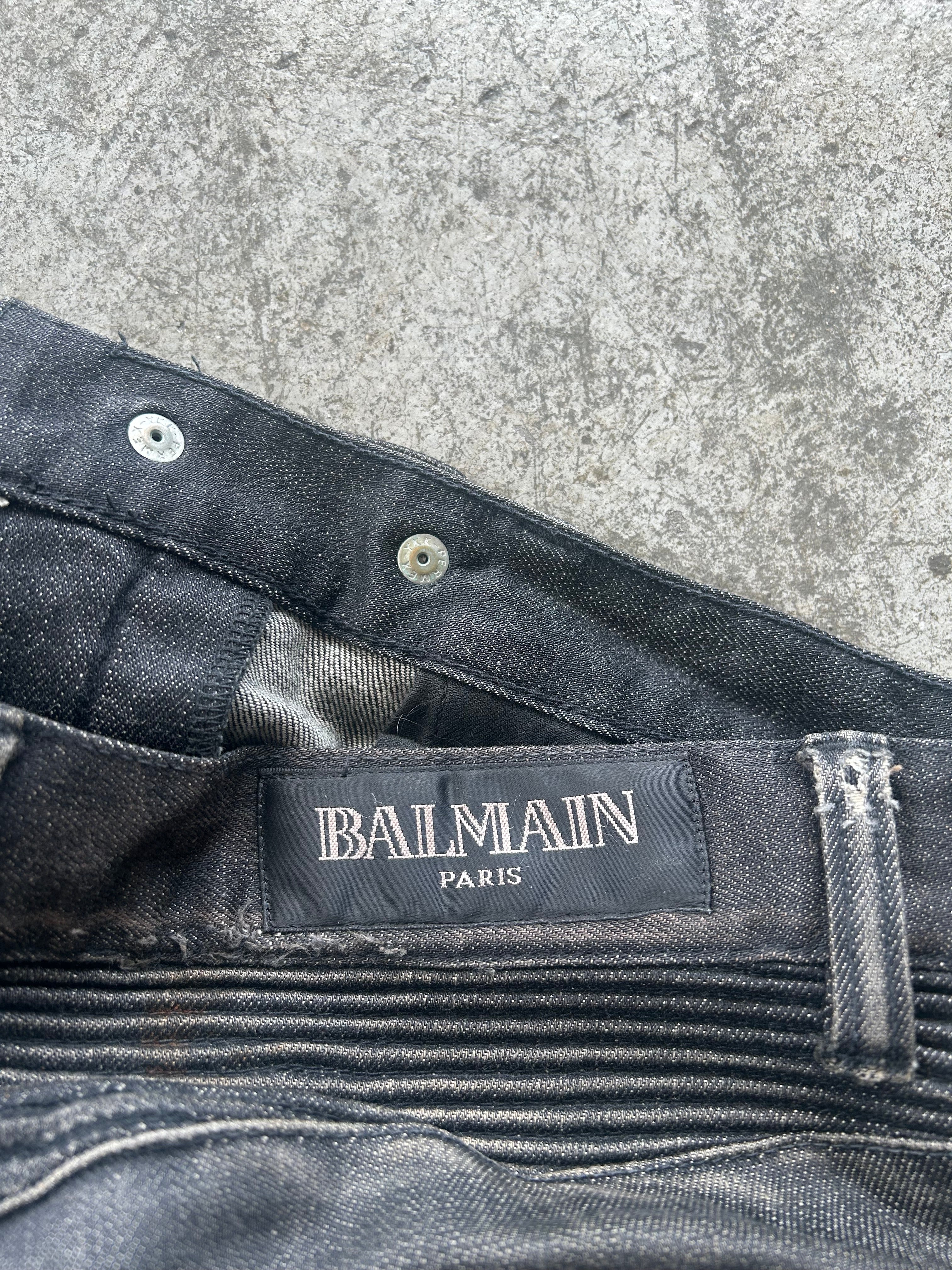 Balmain Homme AW11 Baked Biker Jeans