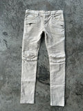 Balmain Homme AW12 Beige Biker Jeans