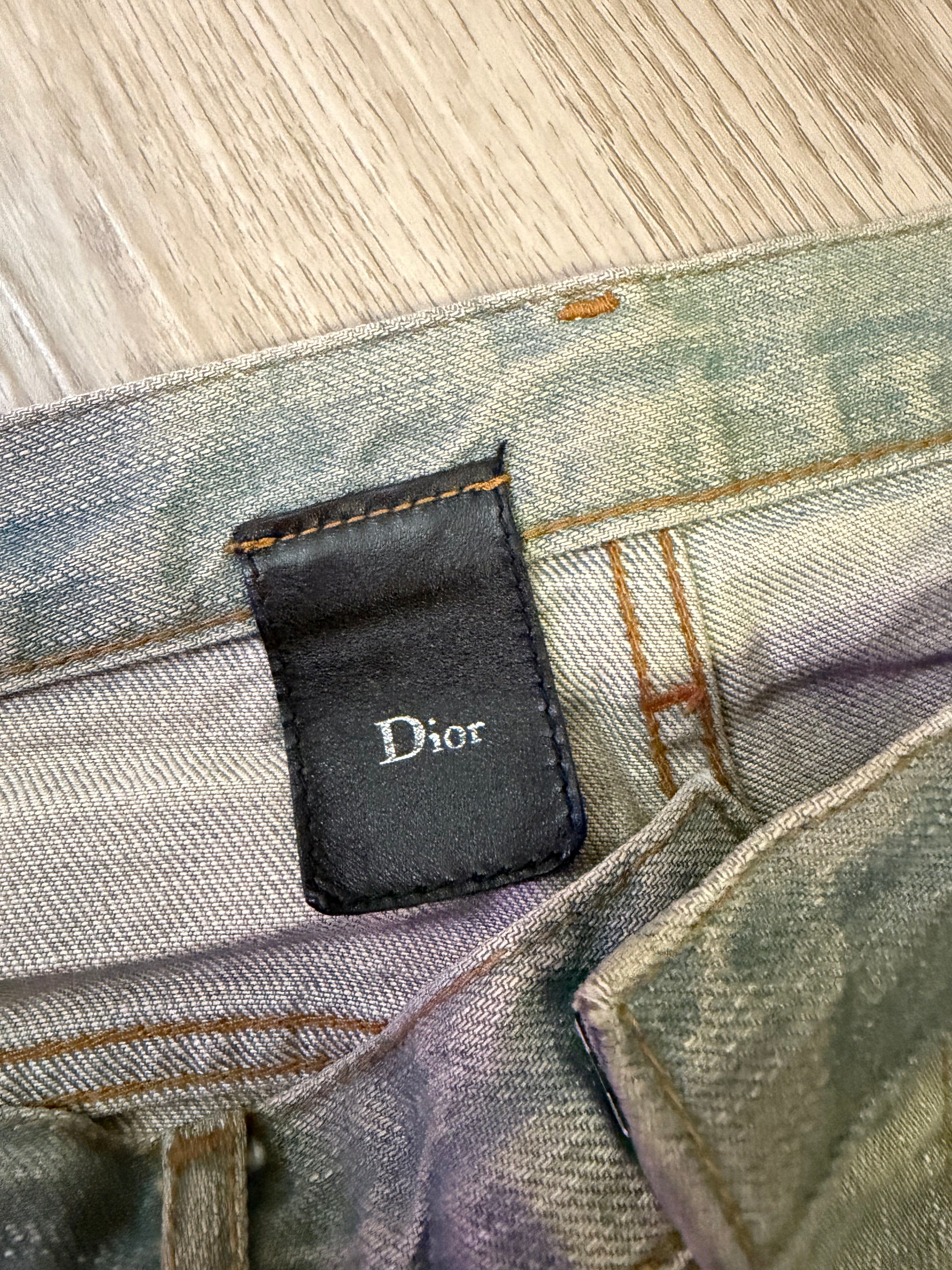 Dior Homme SS04 Dirty Bleu Clair Jeans